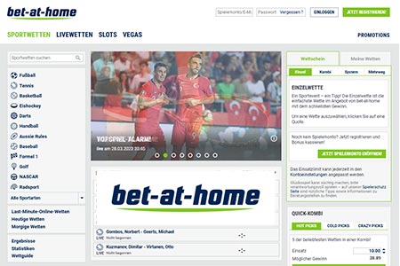 bet at home website screenshot